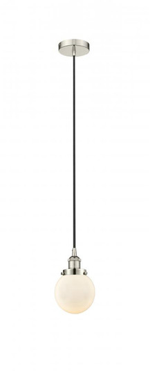 Beacon - 1 Light - 6 inch - Polished Nickel - Cord hung - Mini Pendant (3442|616-1PH-PN-G201-6-LED)