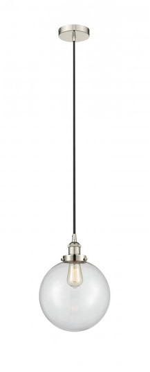 Beacon - 1 Light - 10 inch - Polished Nickel - Cord hung - Mini Pendant (3442|616-1PH-PN-G202-10-LED)