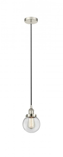 Beacon - 1 Light - 6 inch - Polished Nickel - Cord hung - Mini Pendant (3442|616-1PH-PN-G202-6-LED)