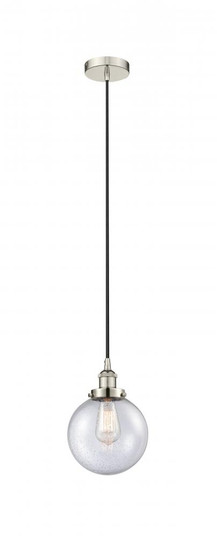 Beacon - 1 Light - 8 inch - Polished Nickel - Cord hung - Mini Pendant (3442|616-1PH-PN-G204-8-LED)