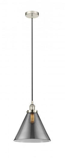 Cone - 1 Light - 12 inch - Polished Nickel - Cord hung - Mini Pendant (3442|616-1PH-PN-G43-L)