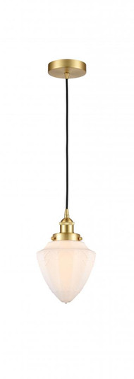 Bullet - 1 Light - 7 inch - Satin Gold - Cord hung - Mini Pendant (3442|616-1PH-SG-G661-7)