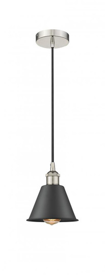 Smithfield - 1 Light - 7 inch - Polished Nickel - Cord hung - Mini Pendant (3442|616-1P-PN-M8-BK-LED)