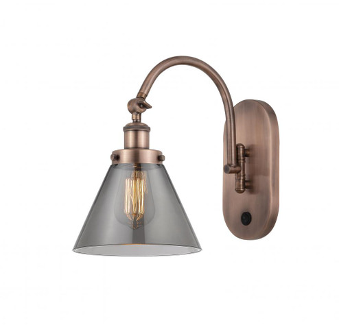 Cone - 1 Light - 8 inch - Antique Copper - Adjustable Swing Arm (3442|918-1W-AC-G43-LED)