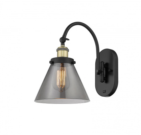 Cone - 1 Light - 8 inch - Black Antique Brass - Adjustable Swing Arm (3442|918-1W-BAB-G43-LED)