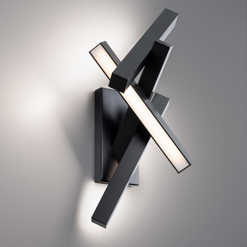 Chaos Outdoor Wall Sconce Light (3612|WS-W64824-BK)