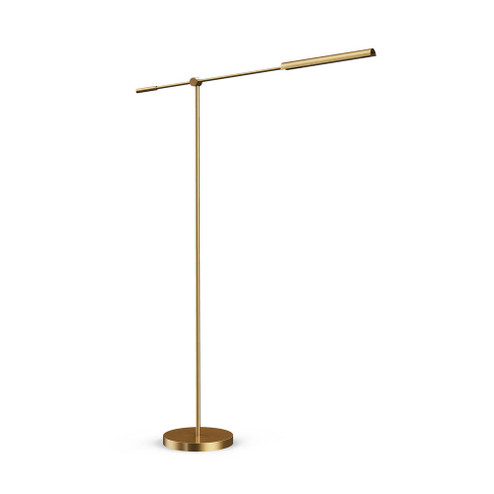 Astrid 55-in Metal Shade/Vintage Brass Dimmable LED Floor Lamp (7713|FL316655VBMS)