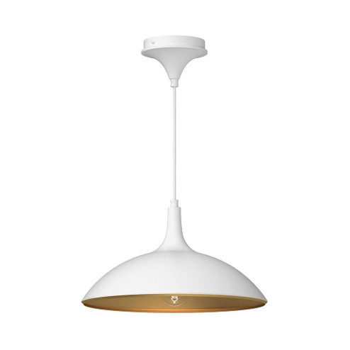 Abel 14-in White 1 Light Pendant (7713|PD627914WH)