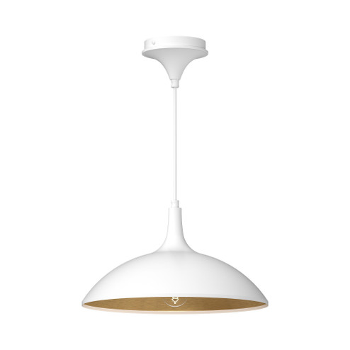 Abel 14-in White 1 Light Socket Pendant (7713|PD627914WH)