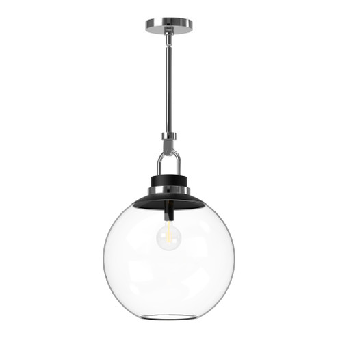 Copperfield 16-in Chrome/Clear Glass 1 Light Socket Pendant (7713|PD520516CHCL)
