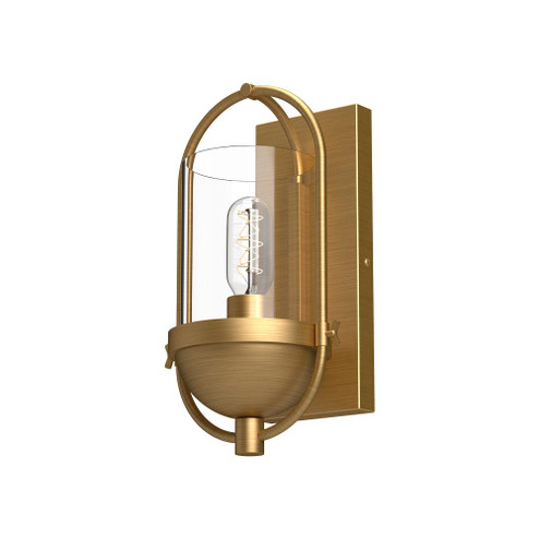 Cyrus 7-in Aged Gold/Clear Glass 1 Light Wall/Vanity (7713|WV539007AGCL)
