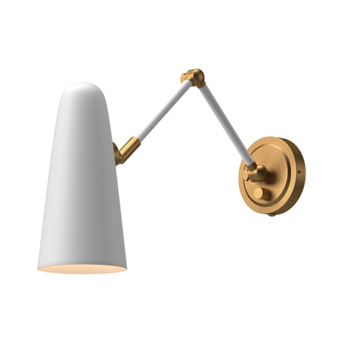 Daniel 24-in Aged Gold/White 1 Light Damp-Rated Wall/Vanity Light (7713|WV578925WHAG)