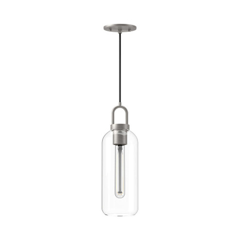 Soji 5-in Brushed Nickel/Clear Glass 1 Light Pendant (7713|PD401505BNCL)