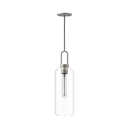 Soji 6-in Brushed Nickel/Clear Glass 1 Light Socket Pendant (7713|PD401606BNCL)