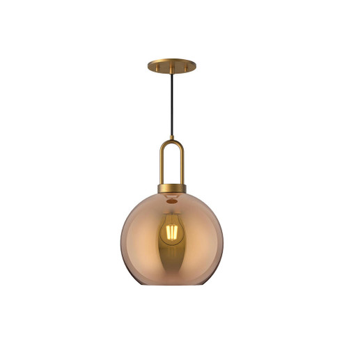 Soji 10-in Aged Gold/Copper Glass 1 Light Socket Pendant (7713|PD601710AGCP)