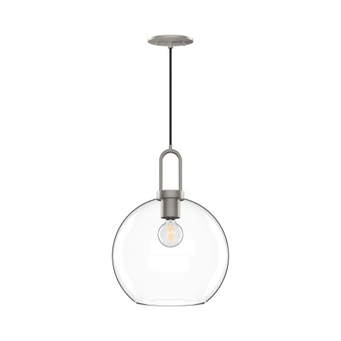 Soji 10-in Brushed Nickel/Clear Glass 1 Light Socket Pendant (7713|PD601710BNCL)