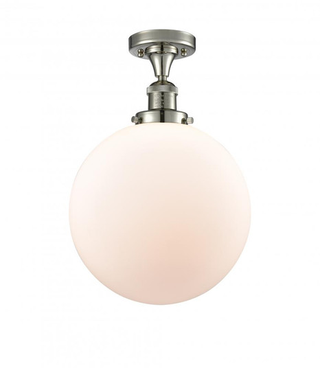 Beacon - 1 Light - 12 inch - Polished Nickel - Semi-Flush Mount (3442|517-1CH-PN-G201-12-LED)