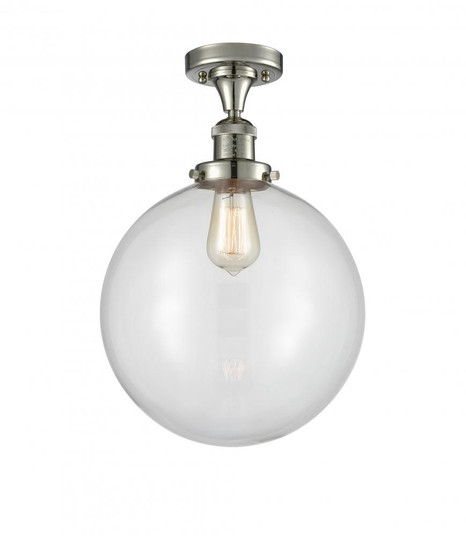 Beacon - 1 Light - 12 inch - Polished Nickel - Semi-Flush Mount (3442|517-1CH-PN-G202-12-LED)