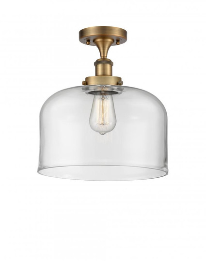 Bell - 1 Light - 12 inch - Brushed Brass - Semi-Flush Mount (3442|916-1C-BB-G72-L)
