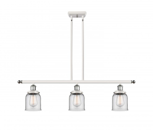 Bell - 3 Light - 36 inch - White Polished Chrome - Stem Hung - Island Light (3442|916-3I-WPC-G52-LED)