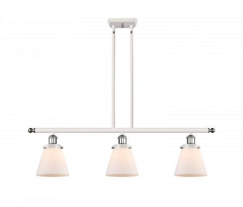 Cone - 3 Light - 36 inch - White Polished Chrome - Stem Hung - Island Light (3442|916-3I-WPC-G61)