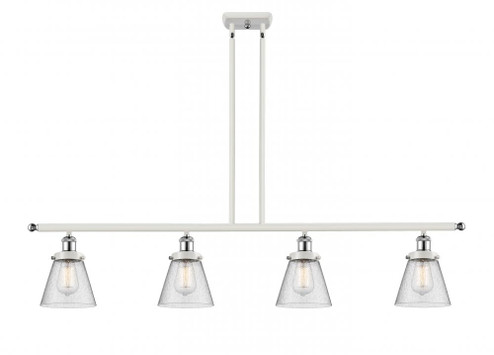 Cone - 4 Light - 48 inch - White Polished Chrome - Stem Hung - Island Light (3442|916-4I-WPC-G64-LED)
