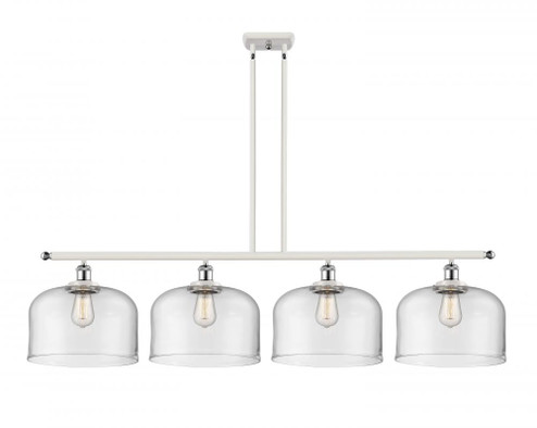 Bell - 4 Light - 48 inch - White Polished Chrome - Stem Hung - Island Light (3442|916-4I-WPC-G72-L)