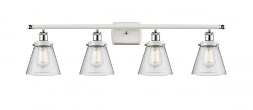 Cone - 4 Light - 36 inch - White Polished Chrome - Bath Vanity Light (3442|916-4W-WPC-G64)