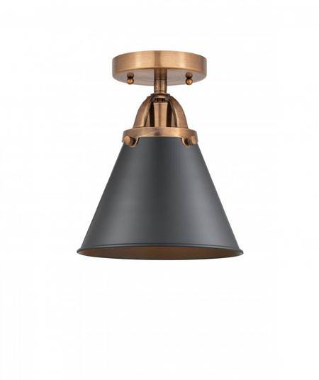 Appalachian - 1 Light - 8 inch - Antique Copper - Semi-Flush Mount (3442|288-1C-AC-M13-BK-LED)