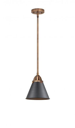 Appalachian - 1 Light - 8 inch - Antique Copper - Stem hung - Mini Pendant (3442|288-1S-AC-M13-BK)