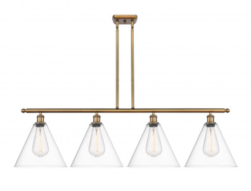 Berkshire - 4 Light - 50 inch - Brushed Brass - Stem hung - Island Light (3442|516-4I-BB-GBC-122-LED)