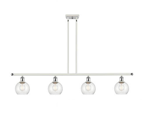 Athens - 4 Light - 48 inch - White Polished Chrome - Stem hung - Island Light (3442|516-4I-WPC-G124-6)