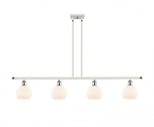 Athens - 4 Light - 48 inch - White Polished Chrome - Cord hung - Island Light (3442|516-4I-WPC-G121-6-LED)