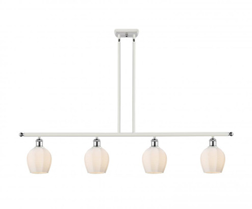 Norfolk - 4 Light - 48 inch - White Polished Chrome - Cord hung - Island Light (3442|516-4I-WPC-G461-6)