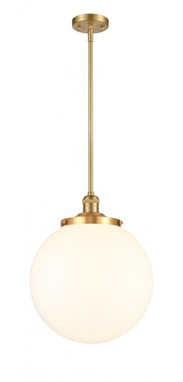 Beacon - 1 Light - 14 inch - Satin Gold - Stem Hung - Pendant (3442|201S-SG-G201-14)