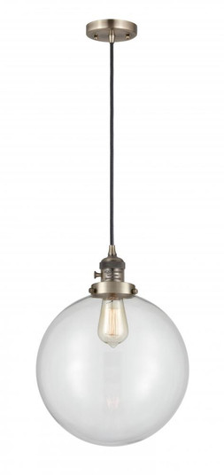 Beacon - 1 Light - 12 inch - Antique Brass - Cord hung - Mini Pendant (3442|201CSW-AB-G202-12)