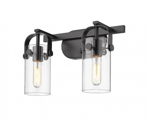 Pilaster - 2 Light - 15 inch - Matte Black - Bath Vanity Light (3442|423-2W-BK-4CL-LED)