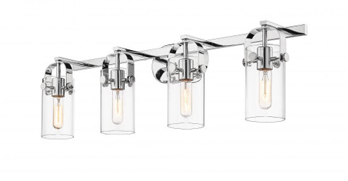 Pilaster - 4 Light - 35 inch - Polished Chrome - Bath Vanity Light (3442|423-4W-PC-4CL-LED)