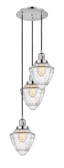 Bullet - 3 Light - 14 inch - Polished Nickel - Cord hung - Multi Pendant (3442|113F-3P-PN-G664-7)