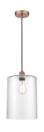 Cobbleskill - 1 Light - 9 inch - Antique Copper - Cord hung - Mini Pendant (3442|616-1P-AC-G112-L)