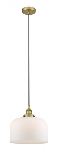 Bell - 1 Light - 12 inch - Brushed Brass - Cord hung - Mini Pendant (3442|616-1PH-BB-G71-L)