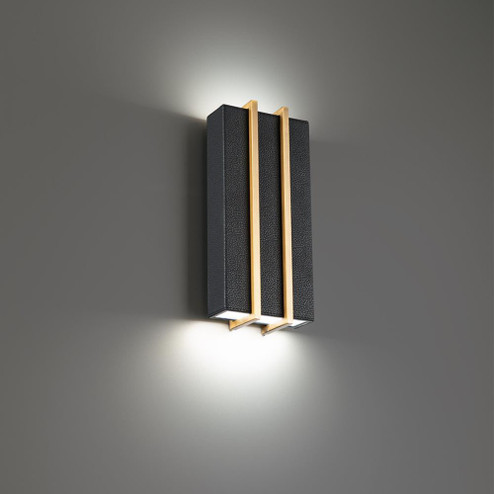 POET 12IN LEATHER WALL SCONCE 3000K (3612|WS-36112-BK/AB)
