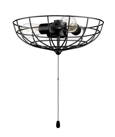 3 Light Cage Bowl LED Light Kit in Flat Black (20|LK2801-FB-LED)