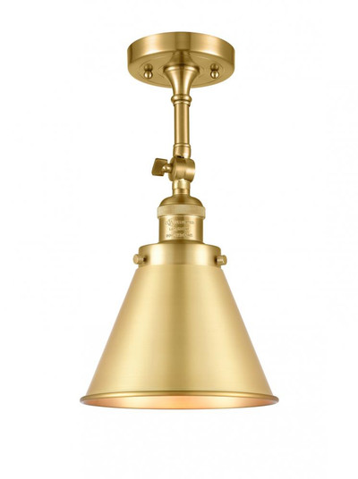 Appalachian - 1 Light - 8 inch - Satin Gold - Adjustable Semi-Flush Mount (3442|201F-SG-M13-SG-LED)