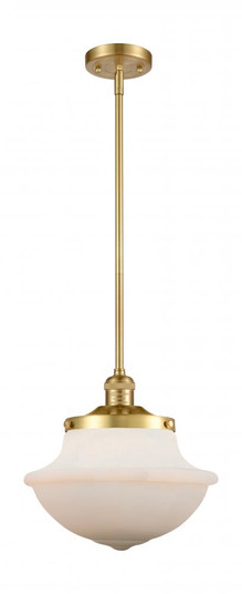 Oxford - 1 Light - 12 inch - Satin Gold - Stem Hung - Mini Pendant (3442|201S-SG-G541-LED)