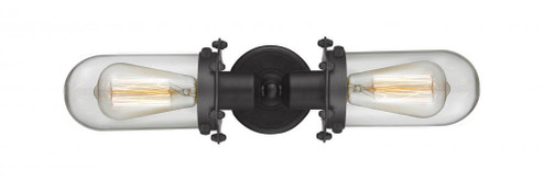 Centri - 2 Light - 22 inch - Matte Black - Bath Vanity Light (3442|900-2W-BK-CE231-BK-CL-LED)