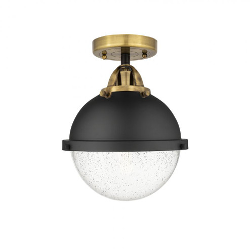 Hampden - 1 Light - 9 inch - Black Antique Brass - Semi-Flush Mount (3442|288-1C-BAB-HFS-84-BK)