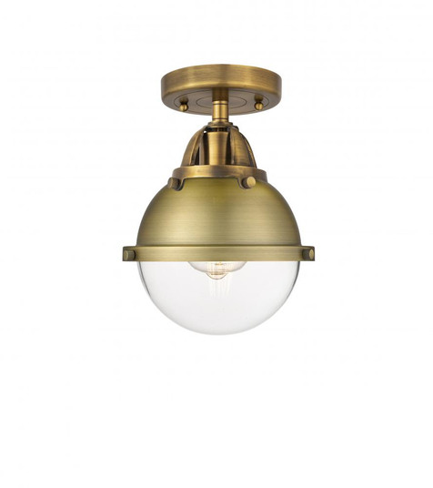 Hampden - 1 Light - 7 inch - Brushed Brass - Semi-Flush Mount (3442|288-1C-BB-HFS-62-BB-LED)