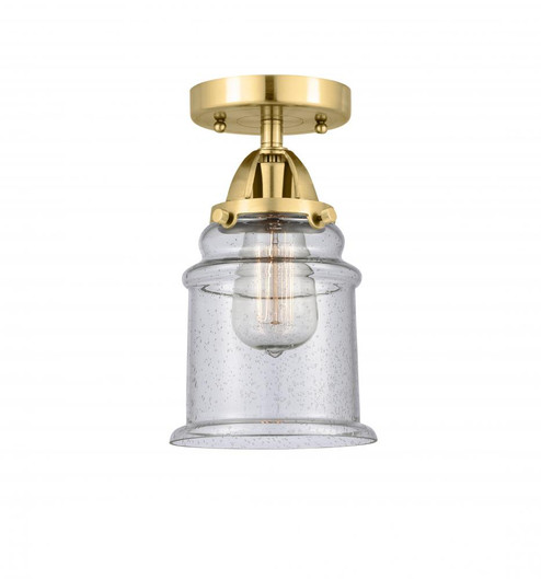 Canton - 1 Light - 6 inch - Satin Gold - Semi-Flush Mount (3442|288-1C-SG-G184-LED)
