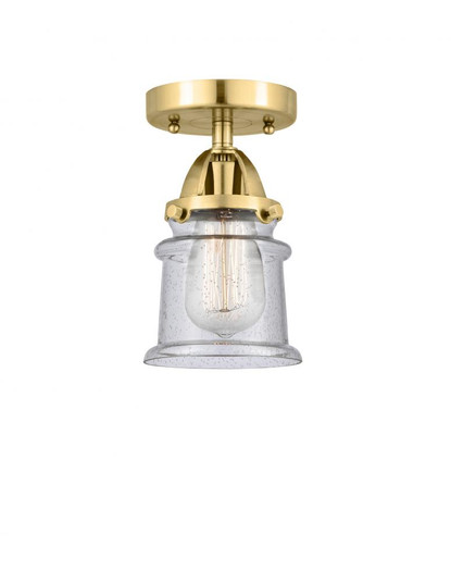Canton - 1 Light - 5 inch - Satin Gold - Semi-Flush Mount (3442|288-1C-SG-G184S-LED)